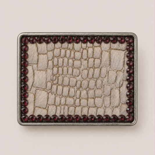 Silvery Cowhide Buckle